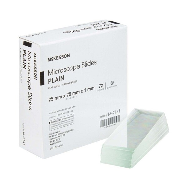 Mckesson Plain Microscope Slide, 1 x 3 Inch, 1440PK 16-7131 - main